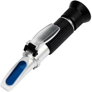JahyShow Brix Refractometer, Beer Wort Refractometer, Dual Scale - Specific Gravity 1.000-1.120 and Brix 0-32% Replaces Home Brewing Homebrew Alcohol Hydrometer (Aluminum)