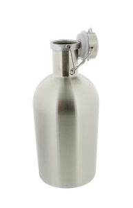 Beer Growler - 1.9 liter, 64 ounces - Stainless Steel with Swing-Top, Keeps Homebrew Fresh and Cold with Airtight Seal