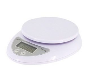 LuckyStone Wh-B05 Electronic Digital Kitchen Food Scale 5000 g/1 g, White