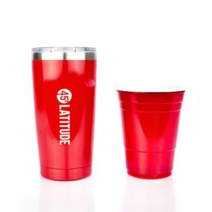 45 Degrees Latitude Stainless Steel Tumbler, Perfect Travel Coffee Cup, Insulated Tumbler With Lid Will Prevent Any Splashing So You Can Feel Confident Driving With A Cup Of Hot Coffee - 20 oz Red