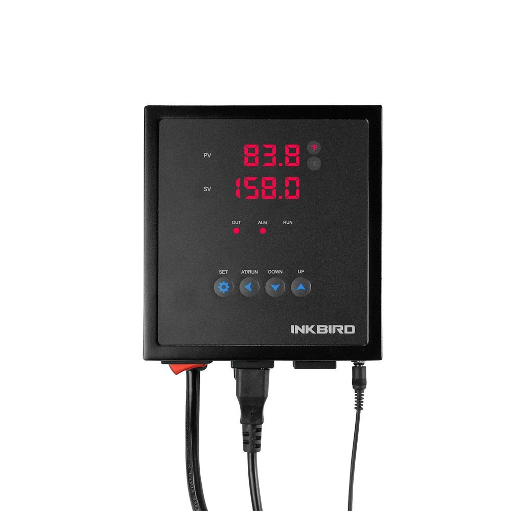 Inkbird IPB-16 15A Digital Pre-Wired PID Temperature Controller Thermostat with PT100 Probe, One SSR Output, One Relay Alarm Output, AC100V -240V