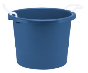 United Solutions TU0014 Nineteen Gallon Blue Rope Handle Tub-19 Gallon/71.9L Rough and Rugged Tub Featuring Rope Handles in Blue