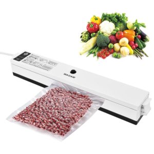 WAOAW Compact Vacuum Sealer Machine with Starter Kit for Food Sealers Vaccum Packing Plus 15Pcs Sealer Saver Bags