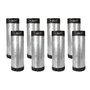 5 Gallon Ball Lock Keg Eight Pack with O-Ring Kit – Dual Handle – Reconditioned