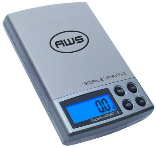 American Weigh Scale Scalemate Sm-500 Digital Pocket Scale, Silver, 500 X 0.1 G