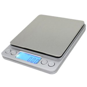 Spirit Digital Kitchen Scale Accuracy Pocket Food Scale Pronto Digital Multifunction Cooking Scale 0.01oz/0.1g 3000g with Back-Lit LCD Display （Silver）