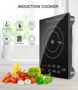 1800W Portable Induction Cooktop Countertop Burner Cooktop with Timer, Locker and LED Display (15 Inch Induction Cooktop)