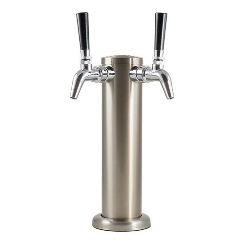 Double Tap Stainless Steel Draft Tower with Intertap Faucets