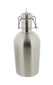 Beer Growler - 2 liter, 67 ounces - Double Wall Stainless Steel with Swing-Top, Keeps Homebrew Fresh and Cold with Airtight Seal