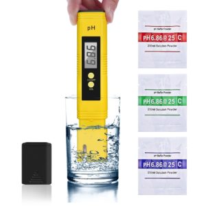 Digital PH Meter - IEFWELL PH Tester High Accuracy Water Quality Tester with 0-14 PH Measurement Range, PH Meter Kit with ATC for Household Drinking, Pool and Aquarium Water