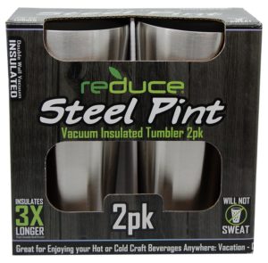 Reduce Steel Pint Vacuum Insulated Tumbler, 16oz - 2pk Set