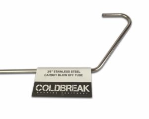 Coldbreak Brewing Equipment CBBTC Carboy Blow Off Tube for 5-6.5 gal Glass Carboys, 0.375" OD, Stainless Steel