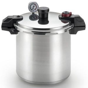T-fal Pressure Canner, Pressure Cooker with 2 Racks and 3-PSI Settings, 22-Quart, Silver, Model 931052