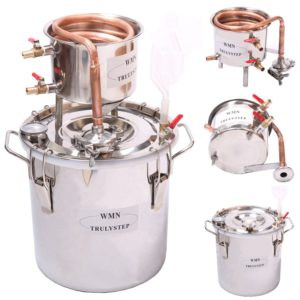 DIY 3 Gal 12 Liters Home Distiller Moonshine Alcohol Still Stainless Boiler Copper Thumper Keg