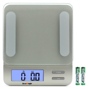 Accuweight 207 Digital Kitchen Multifunction Food Scale for Cooking with Large Back-Lit LCD Display,Easy to Clean with Precision Measuring,Tempered Glass