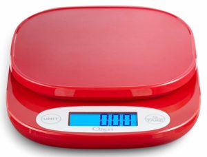 Ozeri ZK420 Garden and Kitchen Scale, with 0.5 g (0.01 oz) Precision Weighing Technology, in Red