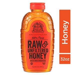 Nature Nate’s 100% Pure Raw & Unfiltered Honey; 32-oz. Squeeze Bottle; Certified Gluten Free and OU Kosher Certified; Enjoy Honey’s Balanced Flavors