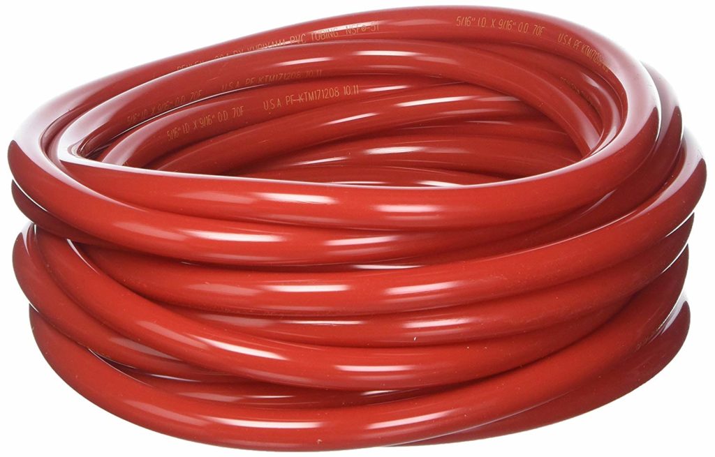 25 Foot Red Gas/Air Hose, 5/16 inch ID and 9/16 inch OD by Kegconnection