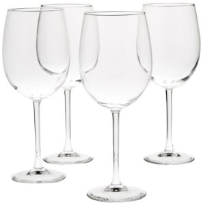 AmazonBasics All-Purpose Wine Glasses - 19-Ounce, Set of 4