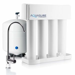 Aquasure Premier Advanced Reverse Osmosis Drinking Water Filtration System with Quick Twist Lock - 75 GPD (Chrome)