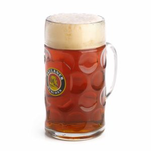 Paulaner Dimpled Isar Beer Mug - 1 Liter Mass Krug