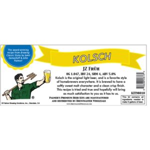 Palmer Premium Beer Kits - JZ Früh - Kolsch KIT98010