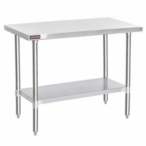 DuraSteel Stainless Steel Worktable Food Prep 24''Ｘ48''Ｘ34”Height - Commercial Grade Worktable - Fits for use in Restaurant, Business, Warehouse, Home, Kitchen, Garage