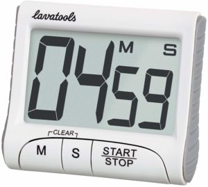 Lavatools KT1 Digital Kitchen Timer & Stopwatch, Large Digits, Loud Alarm, Magnetic Stand