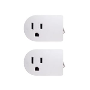 (2 Pack) Uninex White Grounded On/Off Power Switch with Amber Light ETL