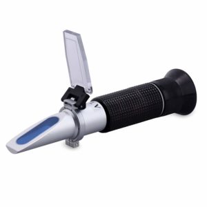 Brix Refractometer - Cenawin Digital Handheld Refractometer with ATC for Beer Wine Fruit Sugar, Dual Scale-Specific Gravity 1.000-1.130 and Brix 0-32%(Black)