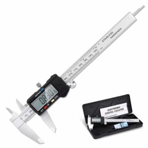 Digital Caliper Electronic Vernier Scale Stainless Steel Body Inch/Millimeter Conversion 6inch/150mm LCD Screen Auto Off Measuring Tool with High Precision
