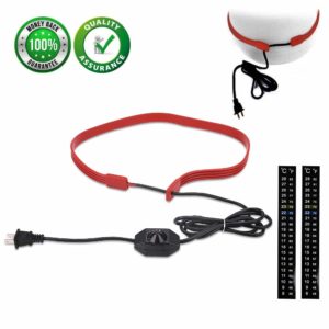 Fermentation Heating Belt,10V-230V /35W Heater Strip Pipe for Home Brew, Wine Beer Spirits, Coffe, Tea, Water, with Power Dial and 2 Pcs Thermometer Strip