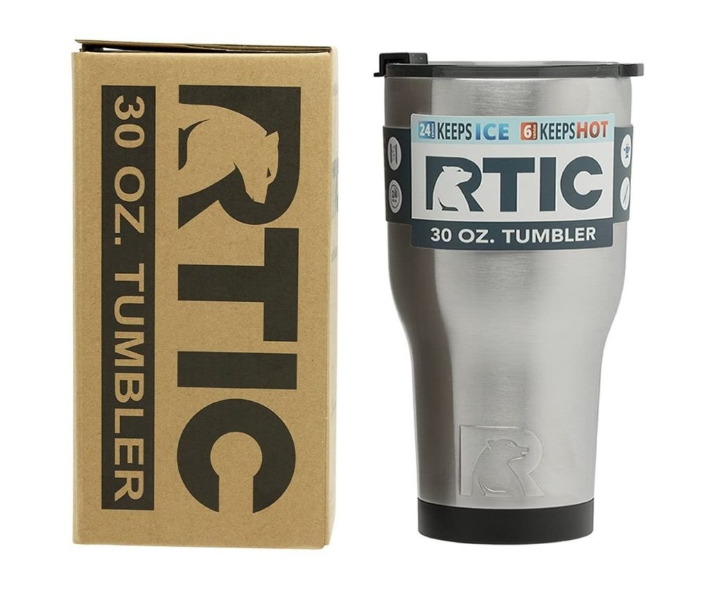 RTIC (191) Double Wall Vacuum Insulated Tumbler, 30 oz, Stainless Steel