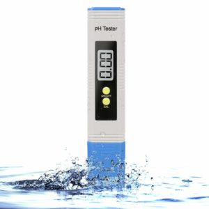 Digital PH Meter, PH Meter 0.01 PH High Accuracy Water Quality Tester with 0-14 PH Measurement Range for Household Drinking, Pool and Aquarium Water PH Tester Design with ATC (Blue)