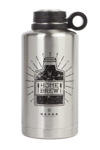 Manna Ring Growler | 64oz Vacuum Insulated Stainless Steel | Craft and IPA Beer Growler | Keeps Beverages Fresh and Cold up to 24 Hours | Lead and BPA Free - Home Brew