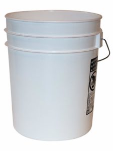 5 Gallon Heavy Duty White Plastic Bucket, 10-Pack - Argee RG5700/10