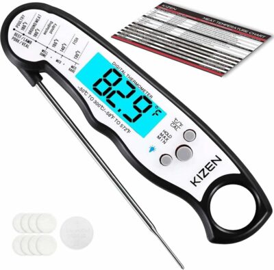 KIZEN Instant Read Meat Thermometer Digital - Food Thermometer for Cooking, Grill, Oven, BBQ - Probe Thermometer for Kitchen