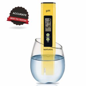 Digital PH Meter, VANTAKOOL PH Meter 0.01 PH High Accuracy Water Quality Tester with 0-14 PH Measurement Range for Household Drinking, Pool and Aquarium Water PH Tester Design with ATC (Blue) (yellow)