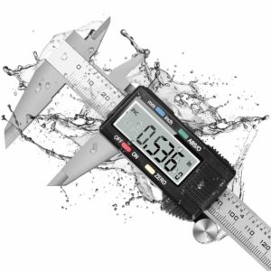 Dijite Caliper Measuring Tool, Digital Caliper with ABS/0 Button, IP54 Waterproof Micrometer Caliper Digital Stainless Steel Body, 6 Inch /150 mm, Inch to Metric Conversion, Auto-off LCD Screen