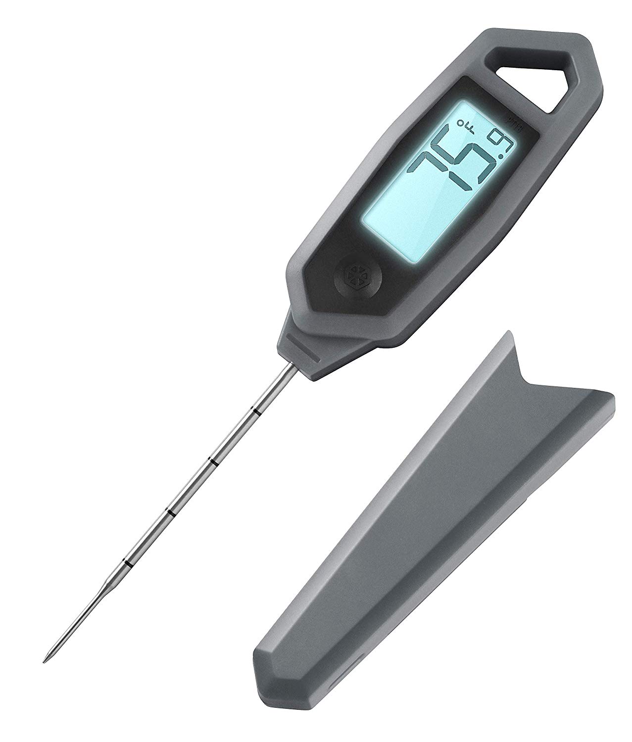 Lavatools PT18C Compact Professional Commercial 3" Fixed Probe Ambidextrous Backlit Instant Read Digital Meat Thermometer (Sesame)