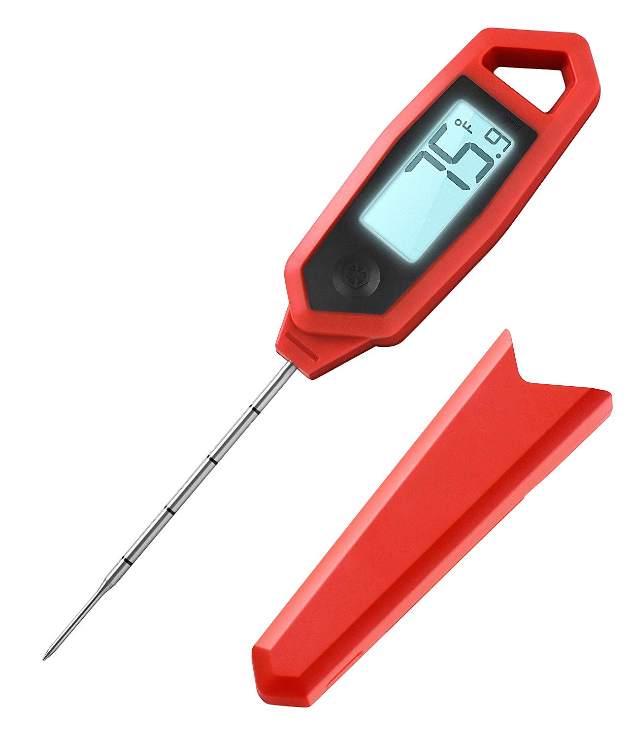 Lavatools PT18C Compact Professional Commercial 3" Fixed Probe Ambidextrous Backlit Instant Read Digital Meat Thermometer