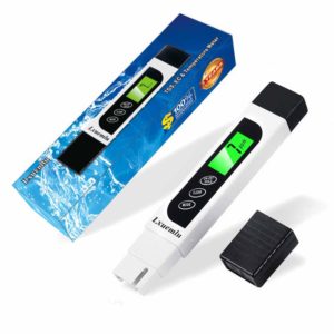 TDS Meter Digital Water Tester, Lxuemlu Professional 3-in-1 TDS, Temperature and EC Meter with Carrying Case, 0-9999ppm, Ideal ppm Meter for Drinking Water, Aquariums and More (LX-TDS1)