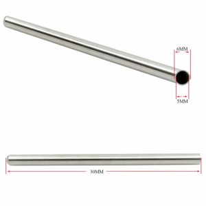 Otomatico 5 Pieces - Pipe for thermowell Stainless Steel 304 Internal Diameter 5/6/7mm Immersion Well 30 50 100 150 200 300 400 500 mm (Internal Diameter 5mm, Length 30mm)