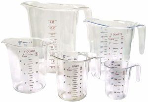 Winco 5-Piece Measuring Cup Set, Polycarbonate