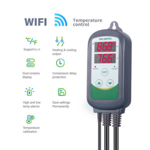 Inkbird ITC-308 WIFI Pre-wired Digital Temperature Controller Thermostat 2-stage 1100w w/Sensor