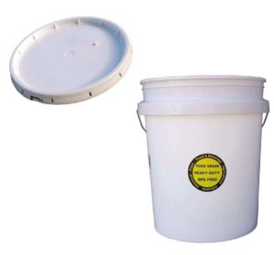 5-GALLON WHITE ALL PURPOSE Durable Commercial Food Grade Bucket With LID