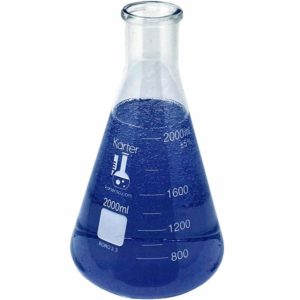 2000ml Narrow Mouth Erlenmeyer Flask, 3.3 Borosilicate Glass, Karter Scientific 213G15 (Single)