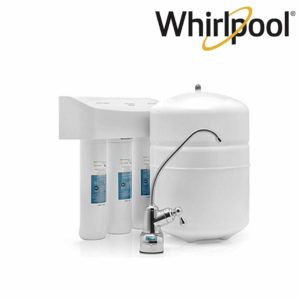 Whirlpool WHER25 Reverse Osmosis (RO) Filtration System with Chrome Faucet | Extra Long Life | Easy to Replace UltraEase Filter Cartridges, White