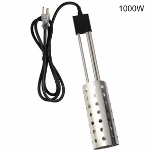 1000W Immersion Heater, Gesail UL-Listed Bucket Water Heater with Heating Element, Submersible Heater with Thermostat and Auto Shutoff Protection, Perfect for Home Travel and Winter Job - Silver
