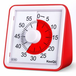 KeeQii 60 Minute Visual Timer Silence Countdown timer Time Management Tool for Classroom Teaching or Meeting Digital Timer for Kids and Adults